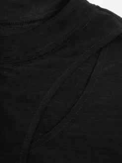 Women C2H4 005 - Arc Asymmetric Layered Long-Sleeve Top