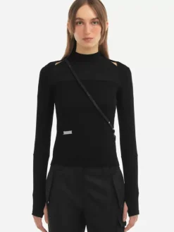 Women C2H4 006 - Arc Cut-Out Panelled Jumper
