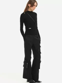 Women C2H4 006 - Arc Cut-Out Panelled Jumper