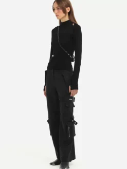 Women C2H4 006 - Arc Cut-Out Panelled Jumper