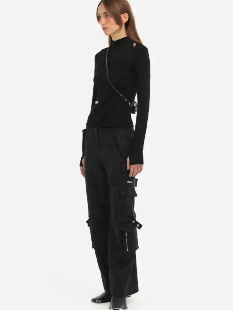 Women C2H4 006 - Arc Cut-Out Panelled Jumper