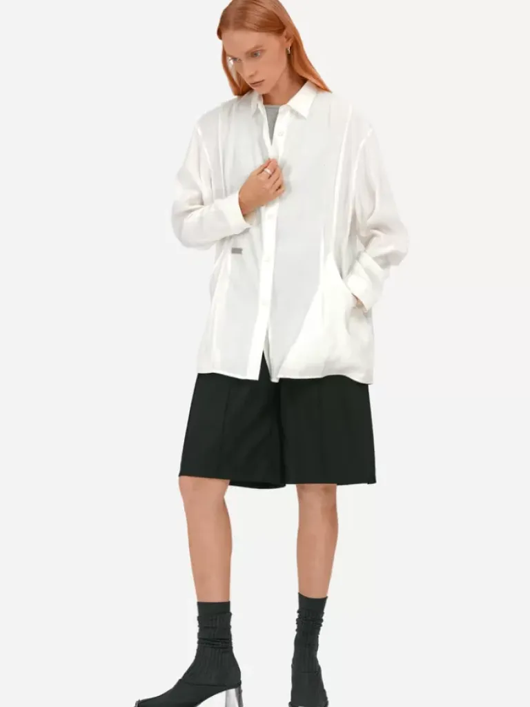 Women C2H4 004 - Arc Cutting Ripple Shirt