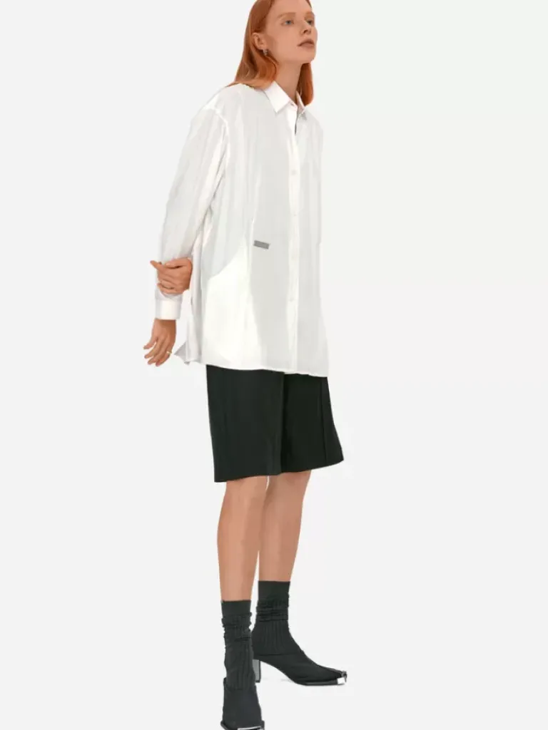 Women C2H4 004 - Arc Cutting Ripple Shirt