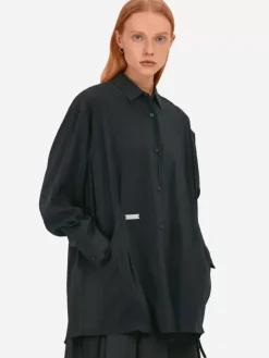 Women C2H4 004 - Arc Cutting Ripple Shirt