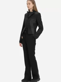 Women C2H4 004 - Arc Cutting Splicing Layered Tailored Jacket