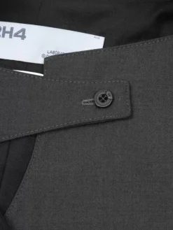 Women C2H4 004 - Arc Cutting Splicing Layered Tailored Jacket