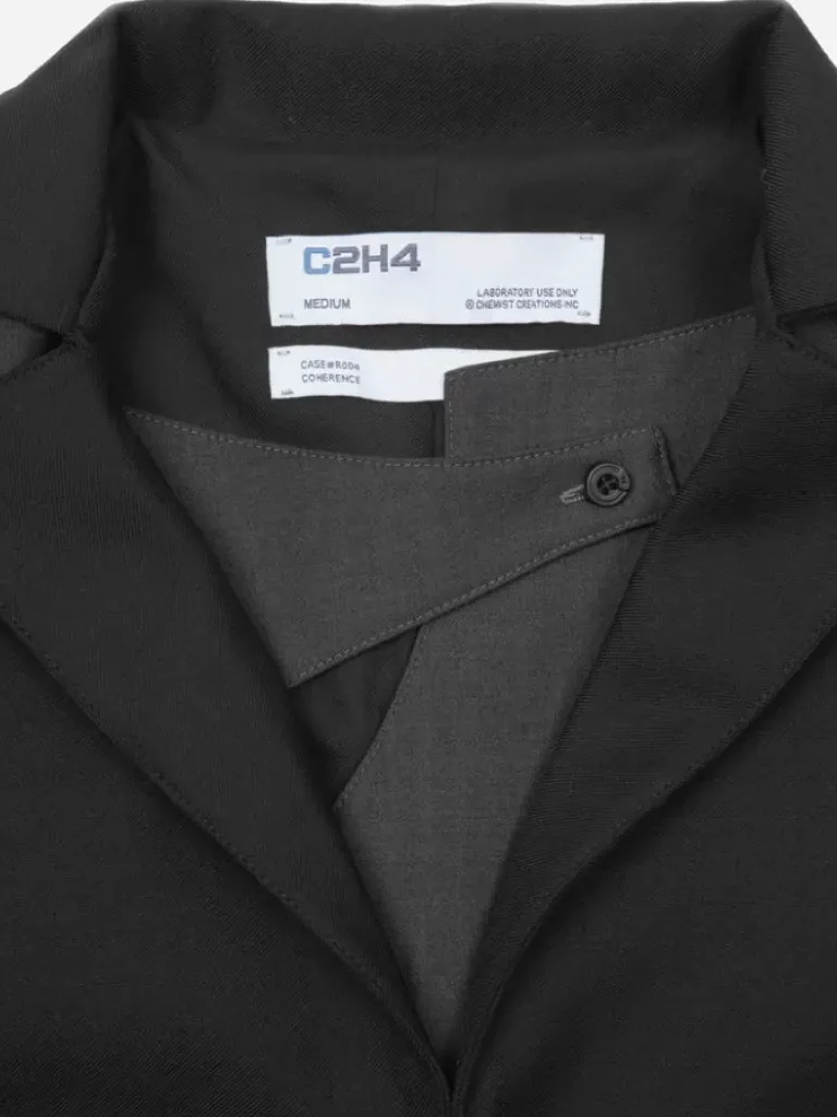 Women C2H4 004 - Arc Cutting Splicing Layered Tailored Jacket