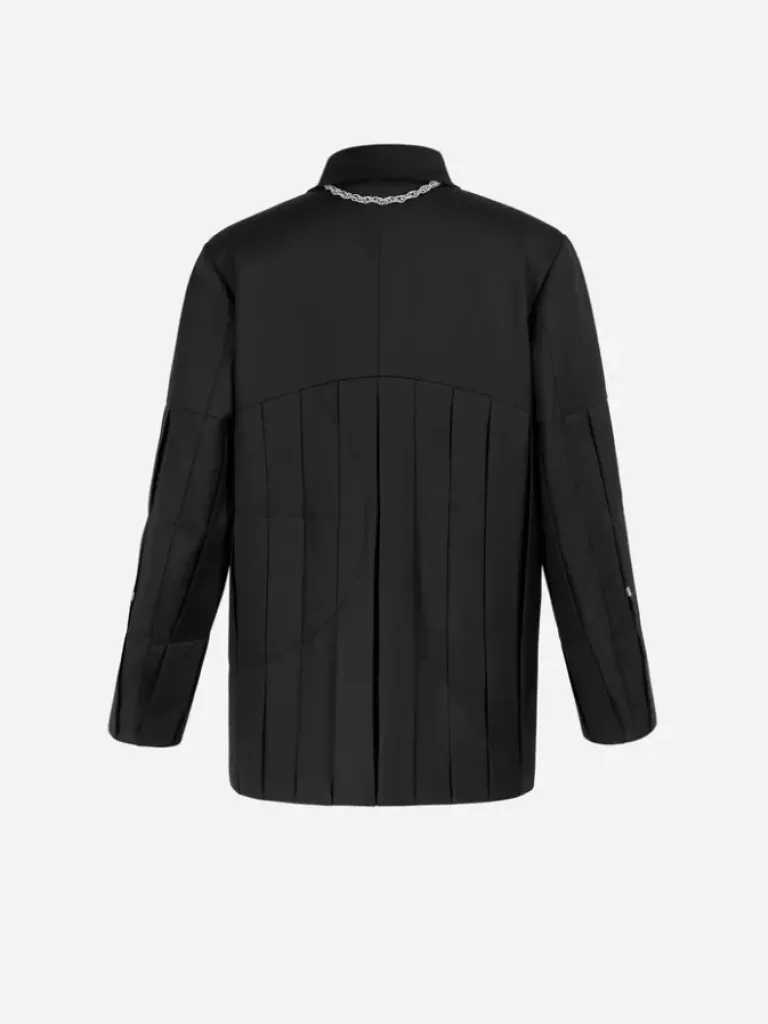 Men C2H4 005 - Arch Panelled Pleated Tailored Coat