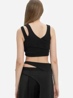 Women C2H4 004 - Arc Layered Asymmetric Strap Sporty Bra