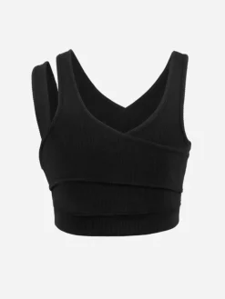 Women C2H4 004 - Arc Layered Asymmetric Strap Sporty Bra