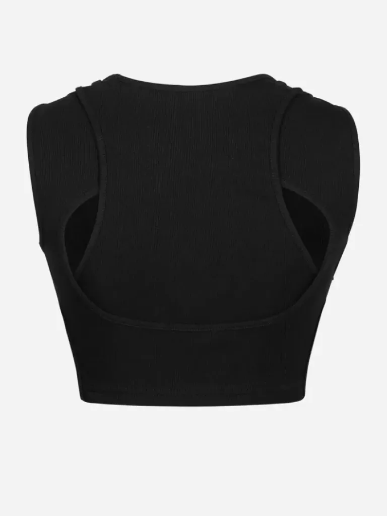 Women C2H4 005 - Arc Layering Crossed Strap Sporty Bra