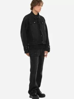 Men C2H4 005 - Asteroid Raw Edge Denim Jacket