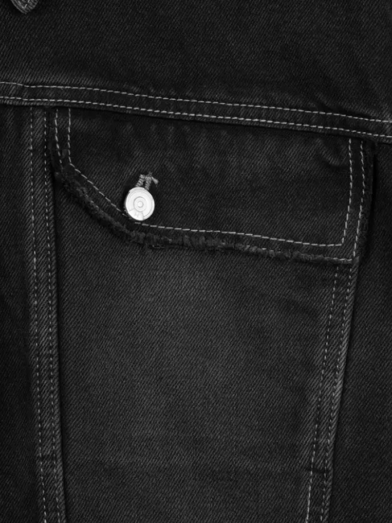 Men C2H4 005 - Asteroid Raw Edge Denim Jacket
