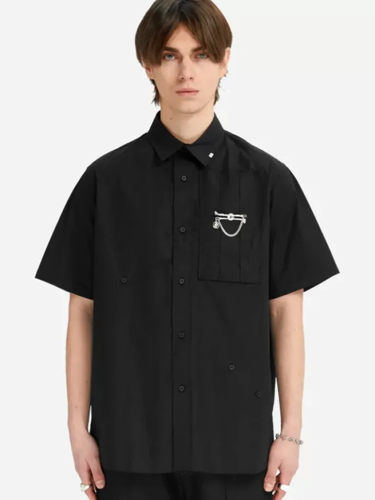 Men C2H4 005 - Asteroid Raw Edge Shirt