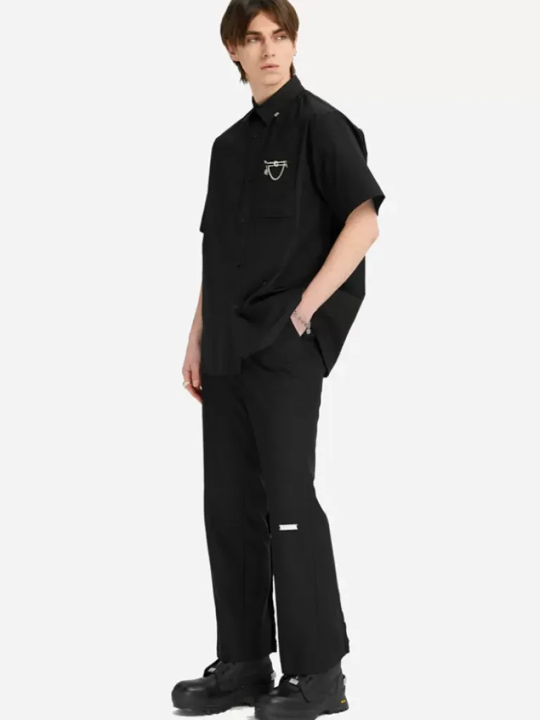 Men C2H4 005 - Asteroid Raw Edge Shirt