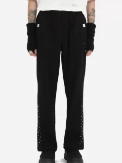 Men C2H4 004 - Asteroid Rivet Zippered Sweatpants