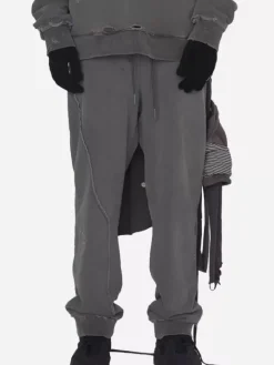 Men C2H4 001 - Asymmetric Agitator Distressed Sweatpants