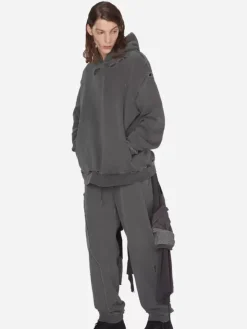 Men C2H4 001 - Asymmetric Agitator Distressed Sweatpants