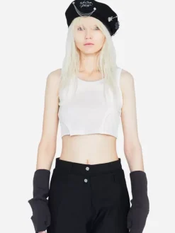 Women C2H4 003 - Asymmetrical Arc Layered Tanktop