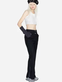 Women C2H4 003 - Asymmetrical Arc Layered Tanktop
