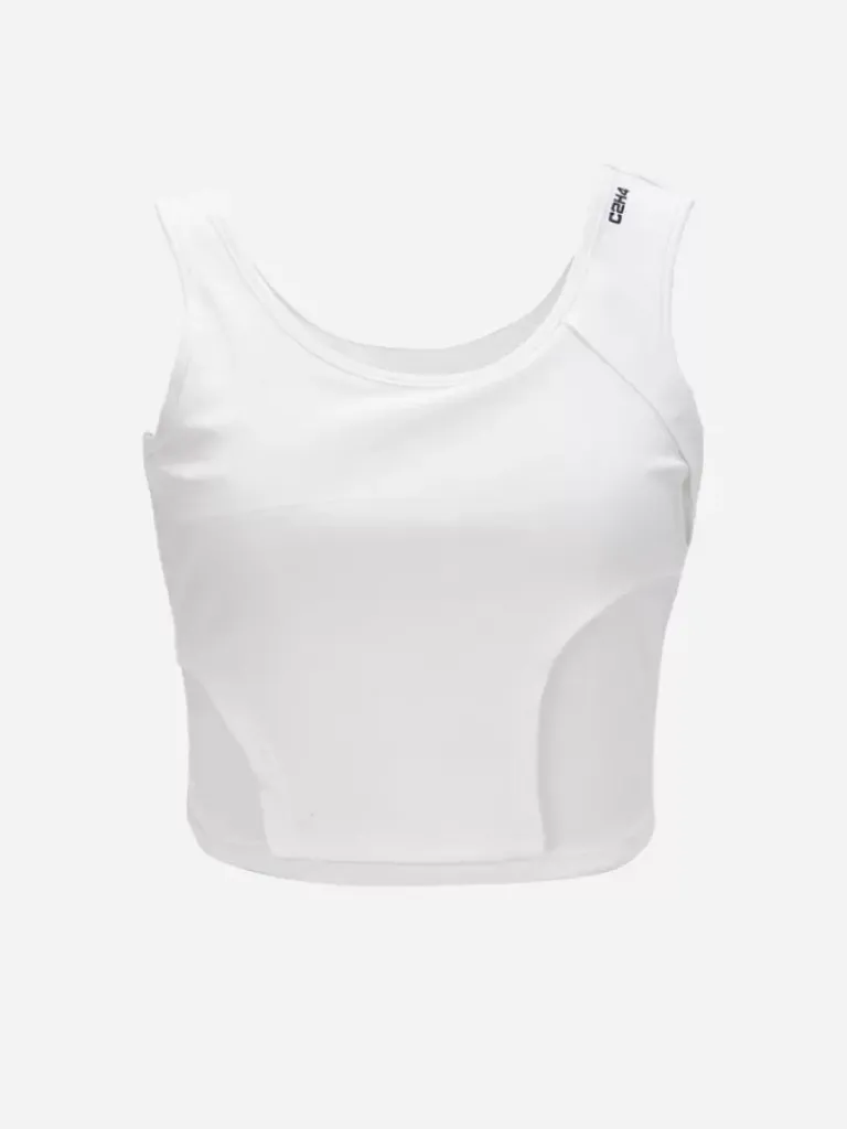 Women C2H4 003 - Asymmetrical Arc Layered Tanktop