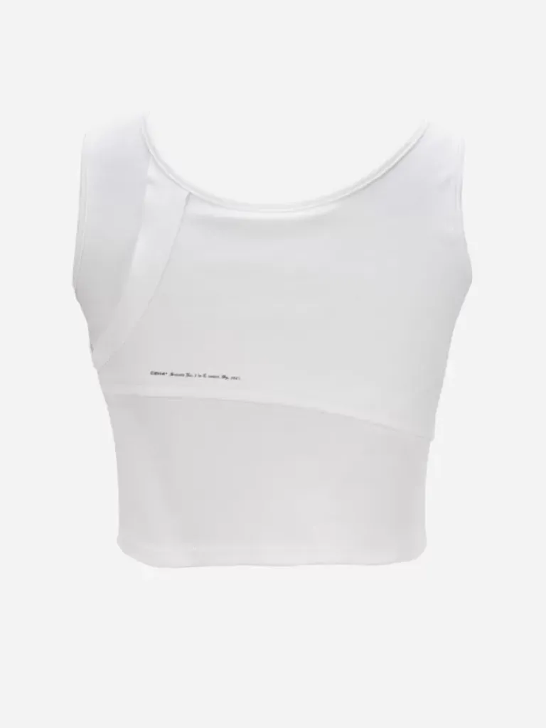 Women C2H4 003 - Asymmetrical Arc Layered Tanktop