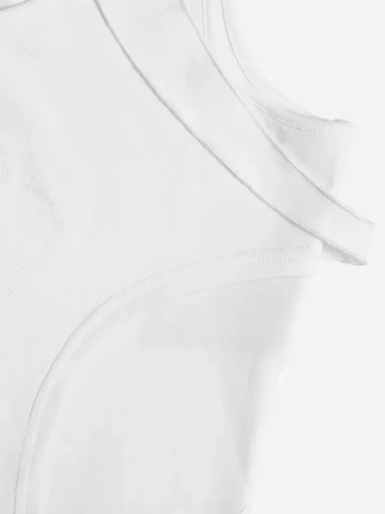Women C2H4 003 - Asymmetrical Arc Layered Tanktop