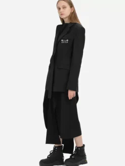 Women C2H4 004 - Asymmetrical Double Lapel Tailored Jacket