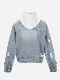 Men C2H4 003 - Asymmetrical Layered Denim Jacket