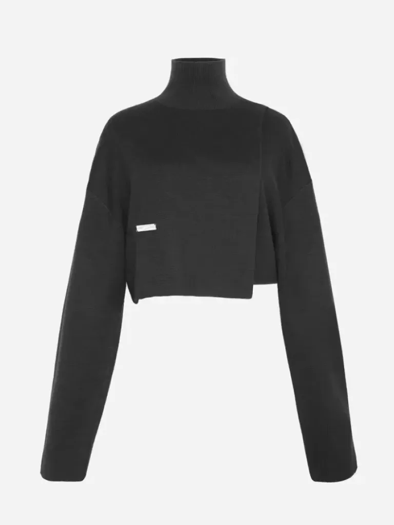 Women C2H4 004 - Asymmetrical Turtleneck Sweater