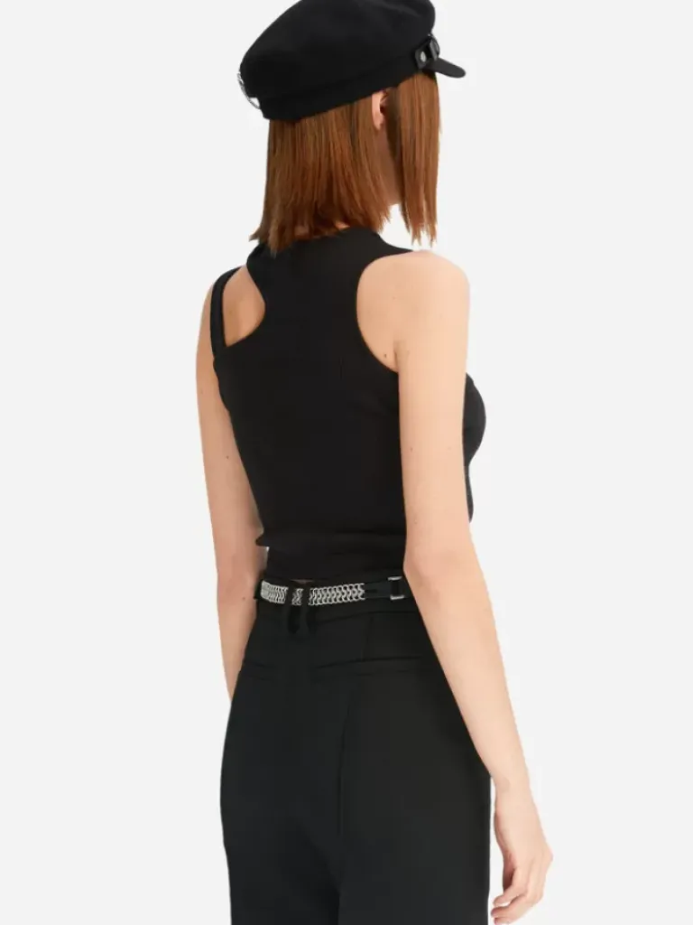 Women C2H4 005 - Asymmetric Cut-Out Tank Top