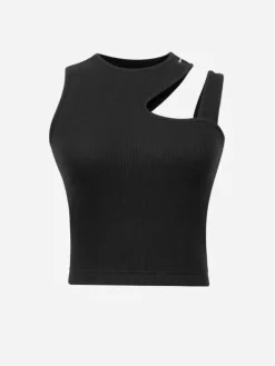 Women C2H4 005 - Asymmetric Cut-Out Tank Top