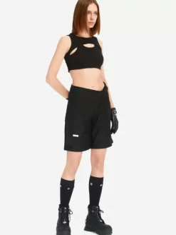 Women C2H4 005 - Asymmetric Layered Shorts