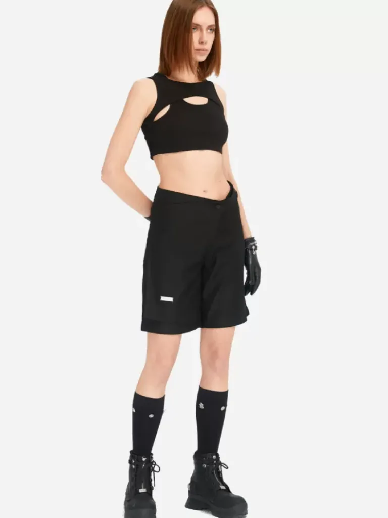 Women C2H4 005 - Asymmetric Layered Shorts
