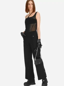 Women C2H4 005 - Asymmetric Layred Strappy Jumpsuit