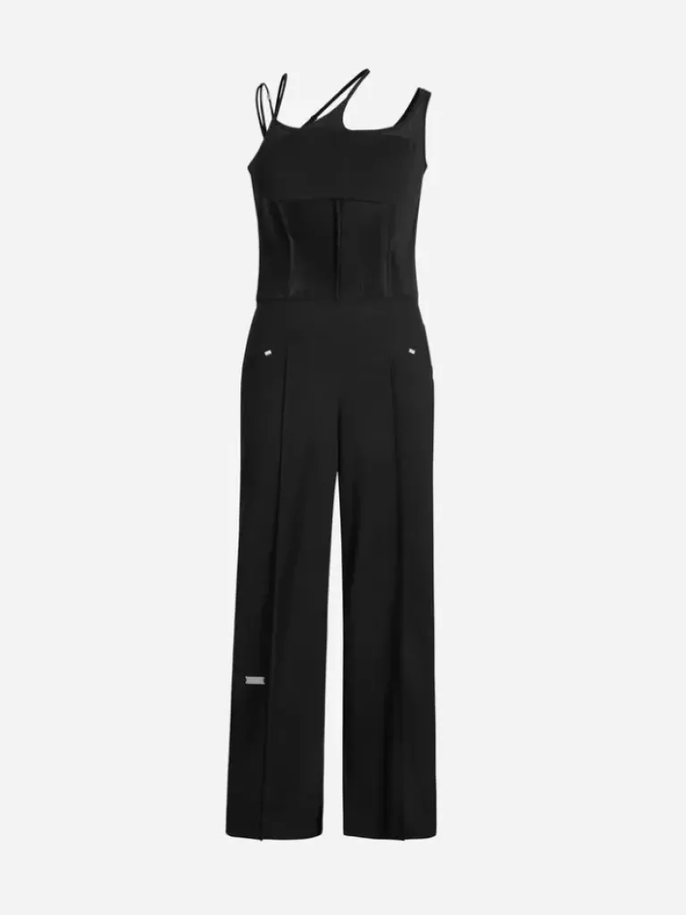 Women C2H4 005 - Asymmetric Layred Strappy Jumpsuit