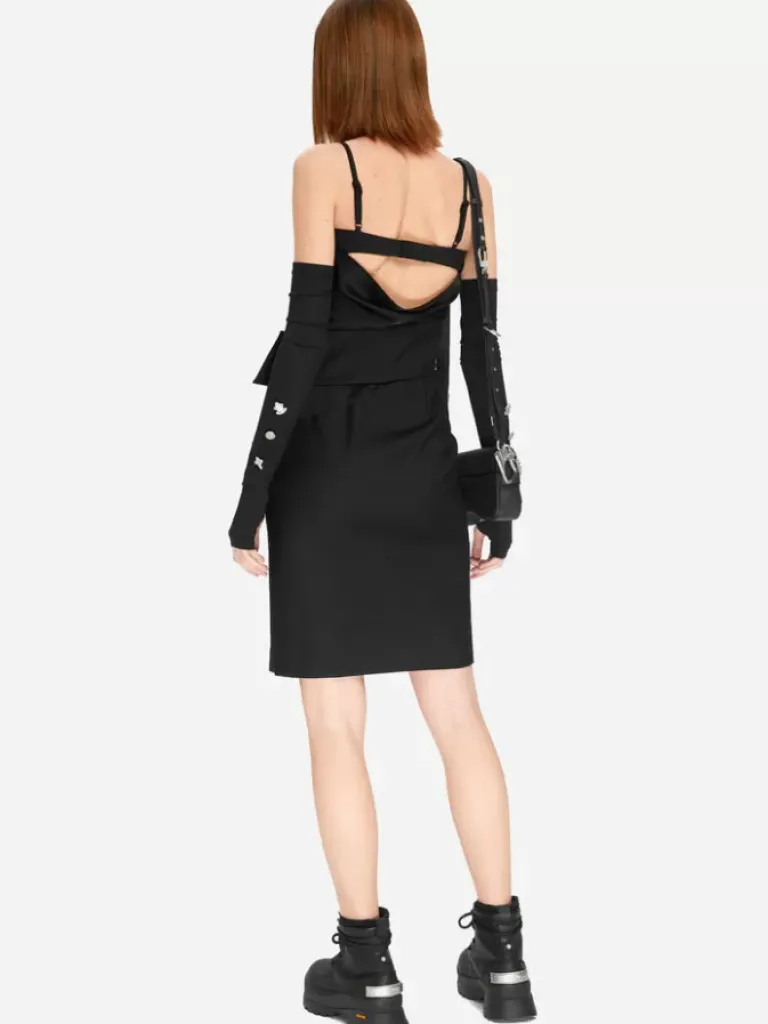 Women C2H4 005 - Asymmetry Layered Mini Dress