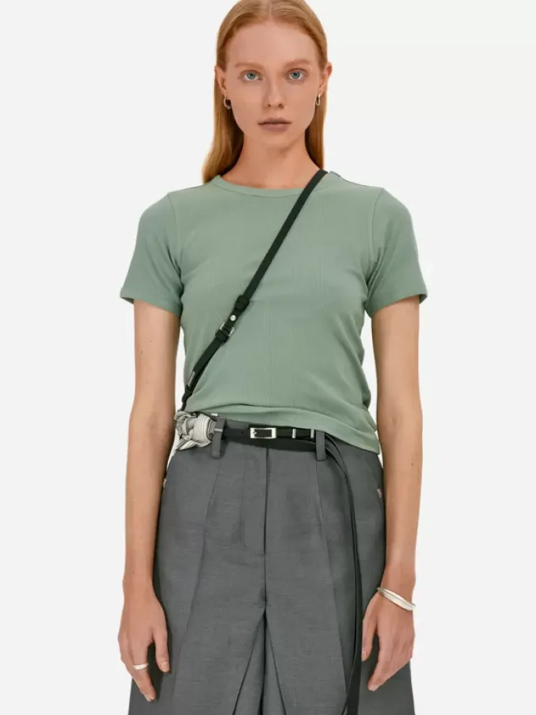 Women C2H4 007 - Basics Rib Knit T-Shirt