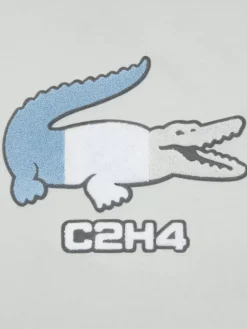 Men C2H4 X Lacoste Applique Logo Double Layer Long Sleeve T-Shirt