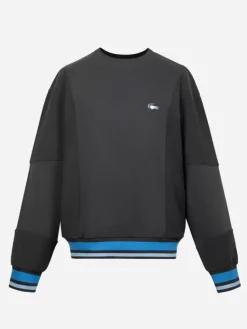 Men C2H4 X Lacoste Paneled Applique Inside-Out Crewneck