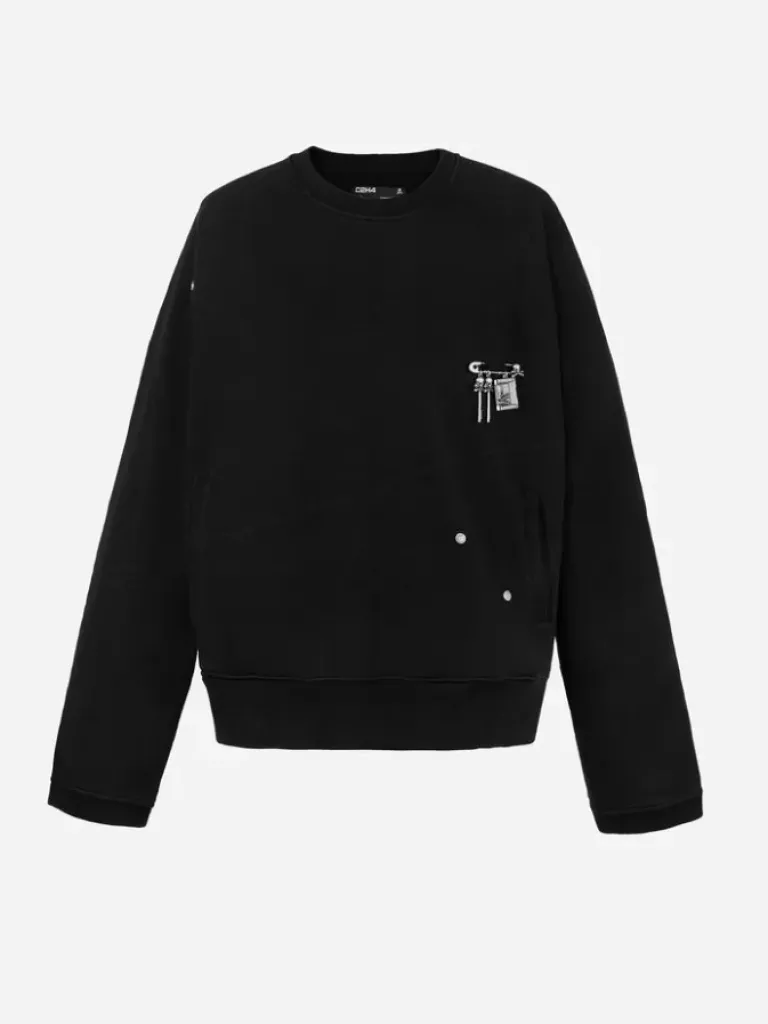 Men C2H4 ® X Mastermind Japan X Mmj Applique Logo Crewneck
