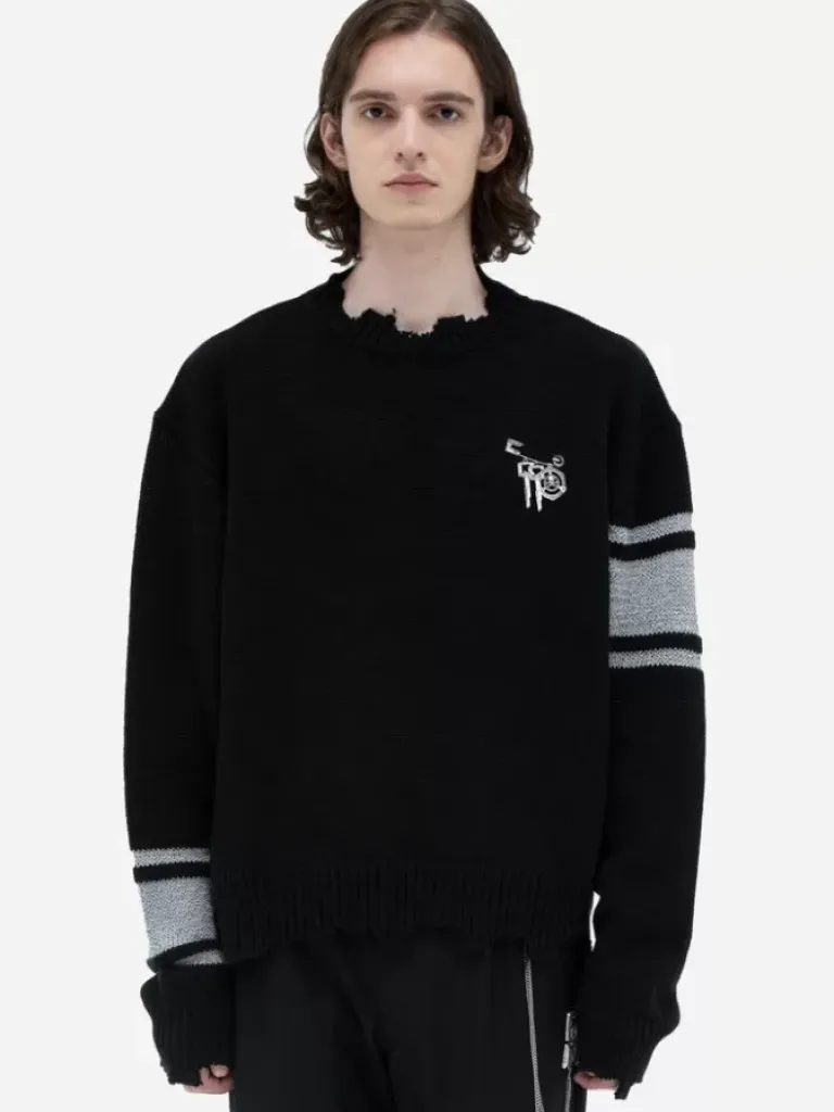 Men C2H4 ® X Mastermind Japan "C-Mastermind" Reflective Knit Sweater