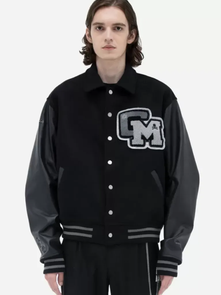 Men C2H4 ® X Mastermind Japan "C-Mastermind" Applique Baseball Jacket