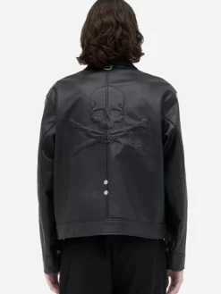 Men C2H4 ® X Mastermind Japan "C-Mastermind" Streamline Leather Jacket