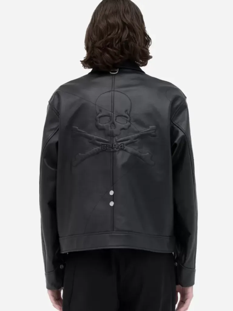 Men C2H4 ® X Mastermind Japan "C-Mastermind" Streamline Leather Jacket