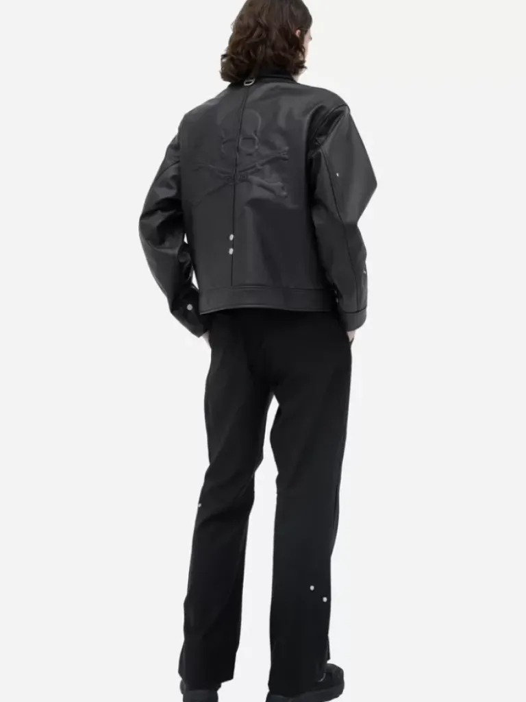 Men C2H4 ® X Mastermind Japan "C-Mastermind" Streamline Leather Jacket
