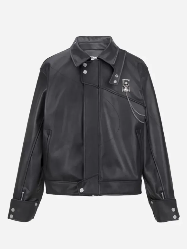 Men C2H4 ® X Mastermind Japan "C-Mastermind" Streamline Leather Jacket