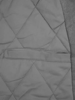 Men C2H4 006 - Cold-Dye Military Stagger Stripe Quilted Jacket