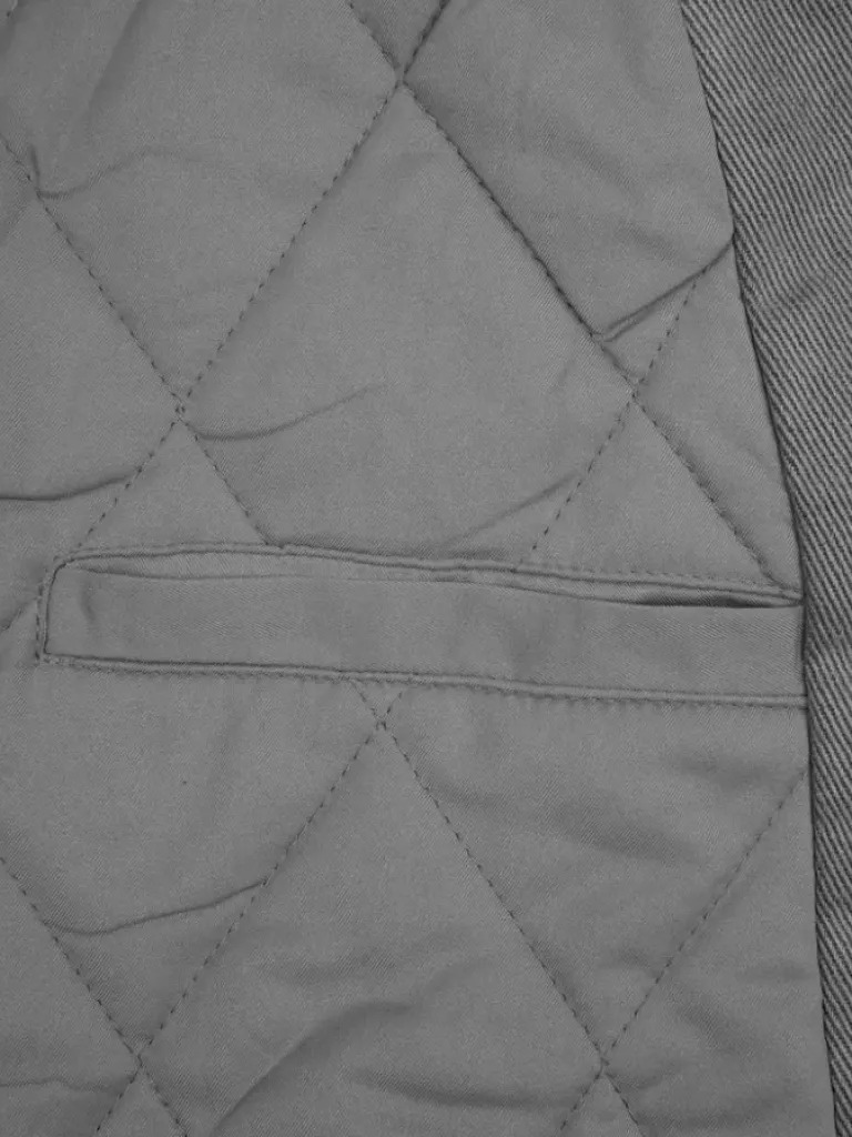 Men C2H4 006 - Cold-Dye Military Stagger Stripe Quilted Jacket