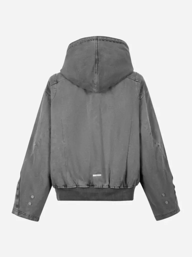 Men C2H4 006 - Cold-Dye Military Stagger Stripe Quilted Jacket